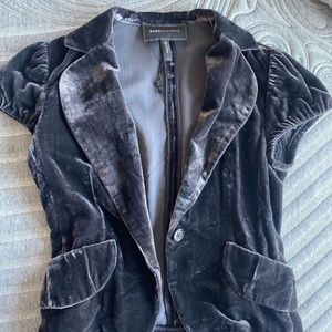 BCBG Velvet Cap Sleeve Top